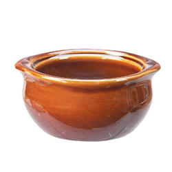 Onion Soup Crock - Solid Brown