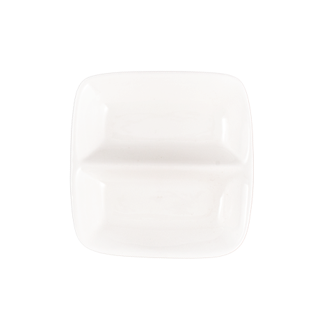 Square Divided Sauce Dish